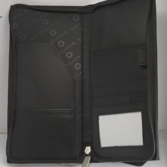 New Shaffer Card Organizer Holder Leather & Canvas - Picture 3 of 8